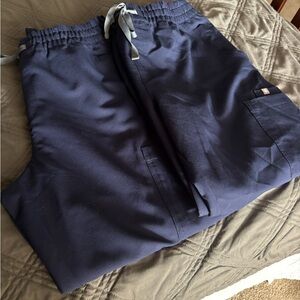 2 Pairs Figs Uman Relaxed High Waisted Joggers - Navy - Large